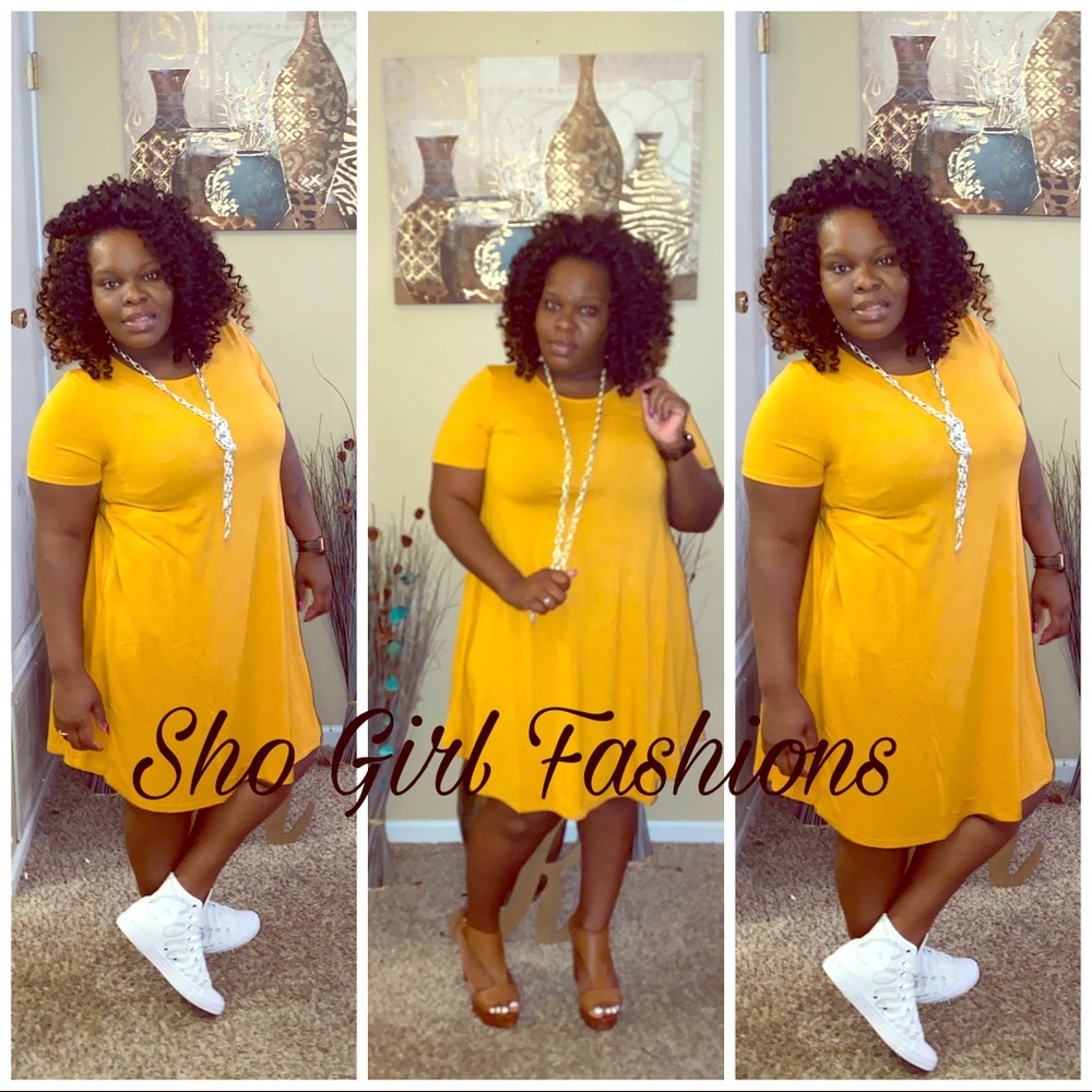 Sho Girl Summer Fun Mustard Dress